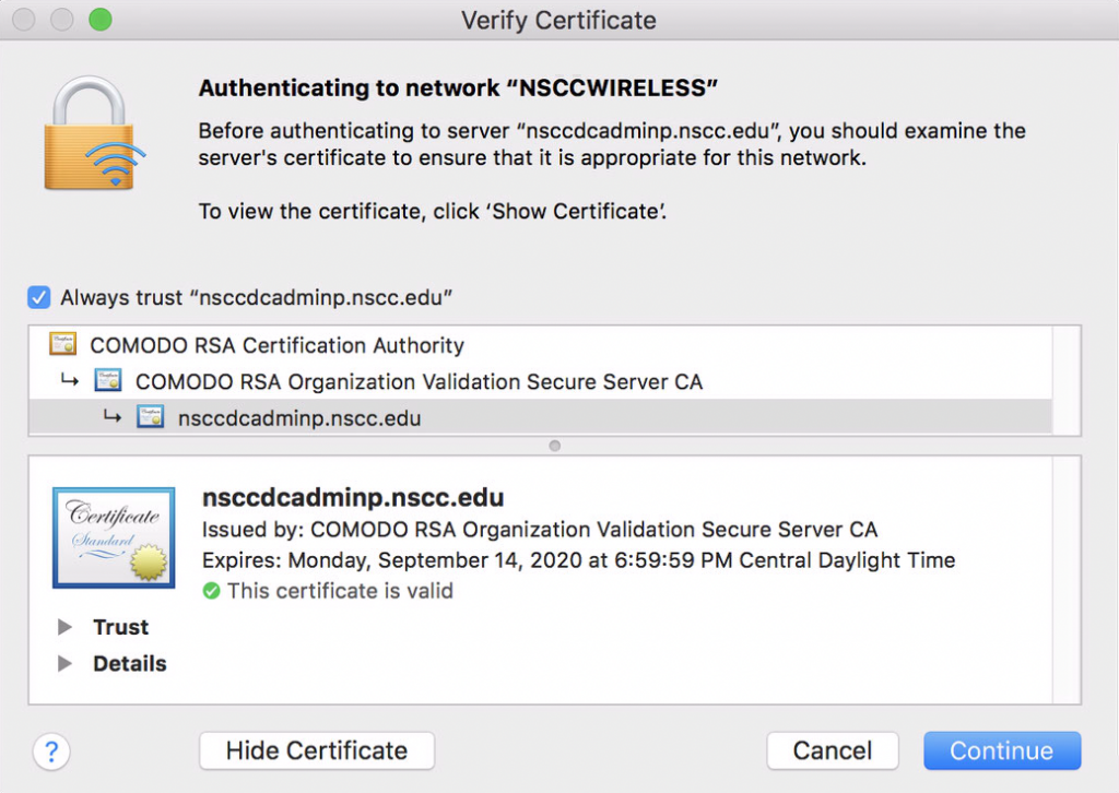 Mac Wifi Certificate