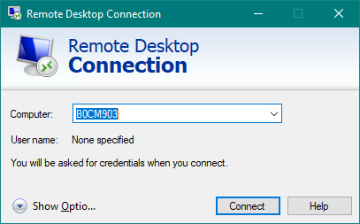 Remote Desktop Connection